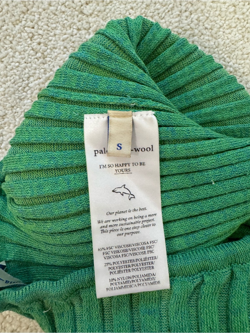 Paloma Wool Block Rib Top Green - Picture 8 of 8